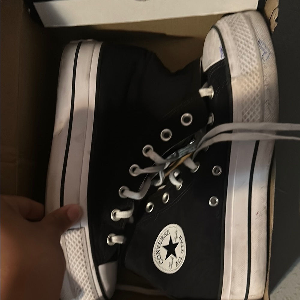 Converse Black and White High-Tops